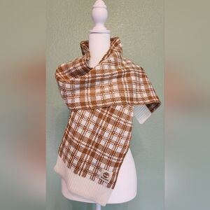 TIMBERLAND Scarf OS Wheat Plaid NWT MSRP $60